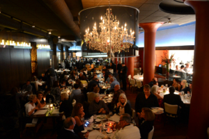 The dining room at Martini Modern Italian, a Cameron Mitchell Restaurant in Columbus Ohio's Short North Arts District.